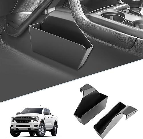 SKTU 2PCS for 2024 2025 2026 Ford Ranger Center Console Organizer for 2024-2026 Ford Ranger (XL/XLT/Lariat/Raptor) Central Console Hanging Storage Box Ford Ranger 2024 2025 2026 Accessories