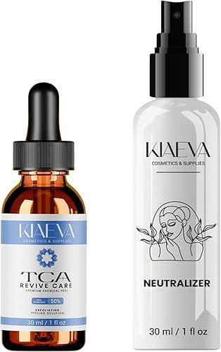 TCARevive Care 50% Skin Renewal Gel Peel – Professional Cosmetic Exfoliant – 1 oz Treatment with 100ml After Peel Neutralizer Solution