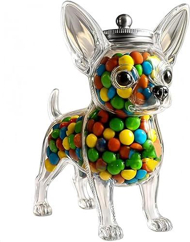 Chihuahua Candy Jar - Airtight Glass Cookie Jar, Dog Treat Container for Snacks Coffee Pods, Pet Lovers Gift