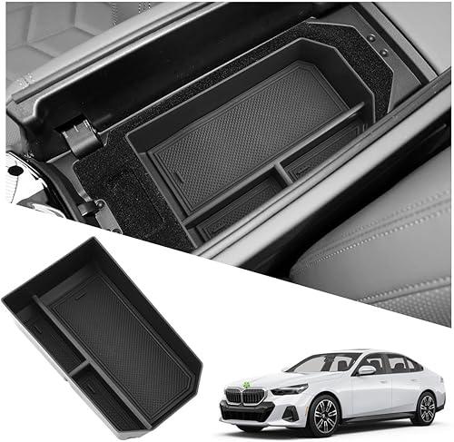 Ruiya 2024-2026 5 Series Center Console Organizer for BMW 5 Series Accessories ABS Armrest Console Organizer Compatible with 2024 2025 2026 BMW 530i/540i/550e/i5 eDrive40/i5 xDrive40/i5 M60