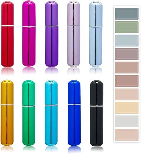 Perfume Travel Refillable Atomizer, Mini Perfume Atomizer Refillables, Scent Pump Case, Small Perfume Spray (10Pcs,5ml)
