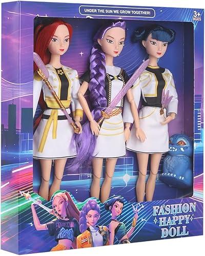 D-emon H-unters Action Figures,Korean Idol Doll,3pcs H-unters Doll Model Set, Anime Character Figures, Desktop Decorations, Home & Office Decoration Accessories (3pcs)