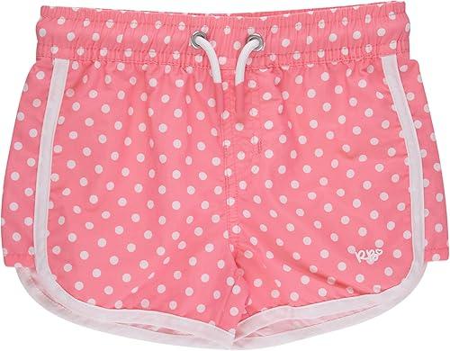 RuffleButts Girls UPF50+ Cover-Up Board Shorts