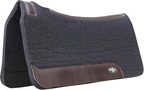 Professional's Choice 100% Steam-Pressed Wool Felt Saddle Pad | Western Moisture & Sweat Wicking Saddle Pad with Soft Felt Bottom