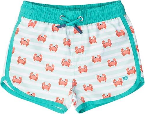 RUGGEDBUTTS Boys UPF50+ Sun Protection Dolphin Hem Swim Trunks