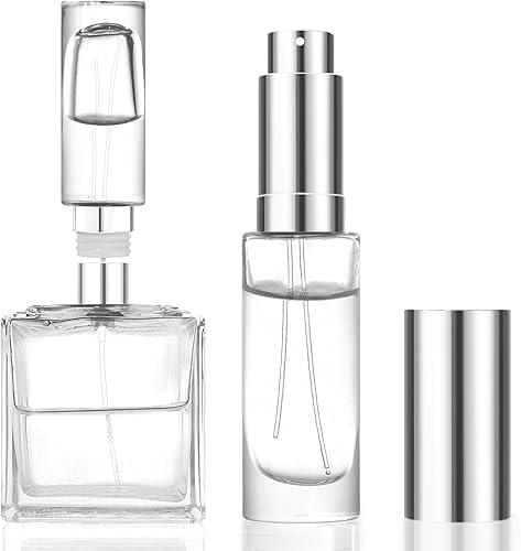 MUB 10ml Perfume Travel Refillable Atomizer Bottle Glass Unique Top-Filling Leak-Proof Spray Bottle Atomizer Sprayer for Perfume Cologne Mini Travel Size Empty Pocket Portable