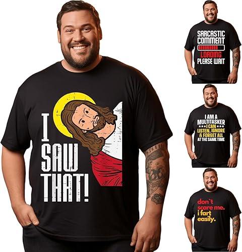 Big Tall Mens T Shirts Tshirts for Men Funny Sarcastic Humor Adult Joke Plus Size Short Sleeve Tee Shirts T0 5641 009P