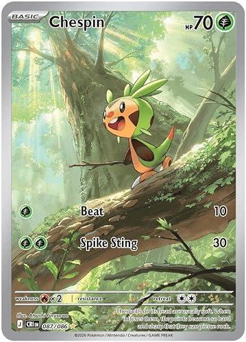 Pokemon - Chespin 087/086 - Chaos Rising - Full Art - Illustration Rare - Foil Single Card