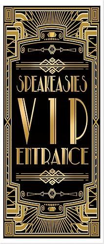 Musykrafties Roaring 20s Door Cover Gatsby Theme Speakeasies VIP Enrtance 72x30inch