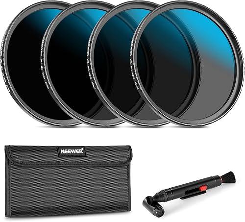 Neewer 62mm ND Lens Filter Set, ND16/ND32/ND64/ND1000, Lens Cleaning Pen, Filter Pouch, HD Filter Accessories Kit Compatible with Canon Nikon Sony Camera Lens