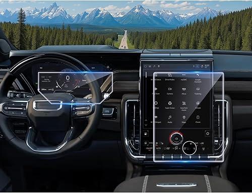 CDEFG 2Pcs Anti Glare Matte for 2025 2026 GMC Yukon Screen Protector, Tempered Glass for 2025 2026 GMC Yukon Accessories (16.8" Navi & 11" Dash), Anti Fingerprints Screen Cover