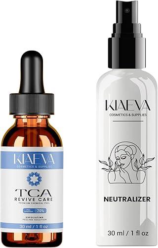 TCARevive Care 70% Skin Renewal Gel Peel – Professional Cosmetic Exfoliant – 1 oz Treatment with 100ml After Peel Neutralizer Solution