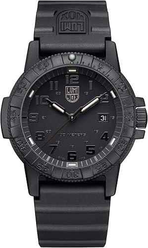 Luminox Leatherback SEA Turtle Giant Blackout Mens Watch 44mm - Divers Watch in Black Date Function 100m Water Resistant