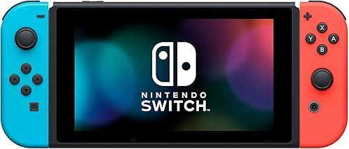 Nintendo Switch Game Console - Black (HAC-001(-01) w/Blue & Red Joycon (Renewed)