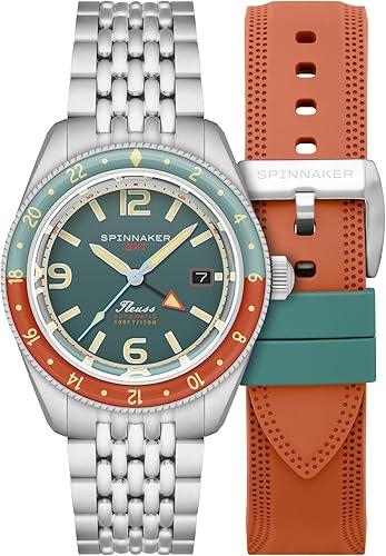 Spinnaker Men's 43mm Fleuss GMT Automatic Watch with Solid Stainless Steel Bracelet SP-5120