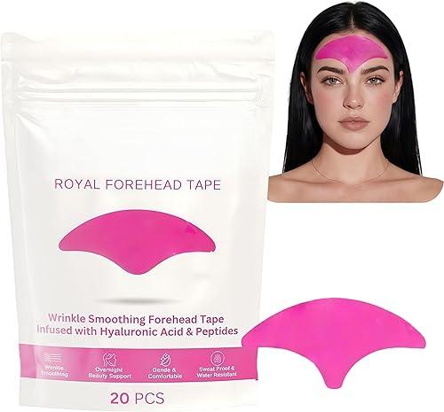 Forehead Tape - Wrinkle Smoothing Forehead Tape Skincare | 20 pcs Face Lift Tape for Wrinkles and Tightening | Skin Lifting Tape for Smoothing Lines | Stays On All Night, Peels Off Clean (20PCS)