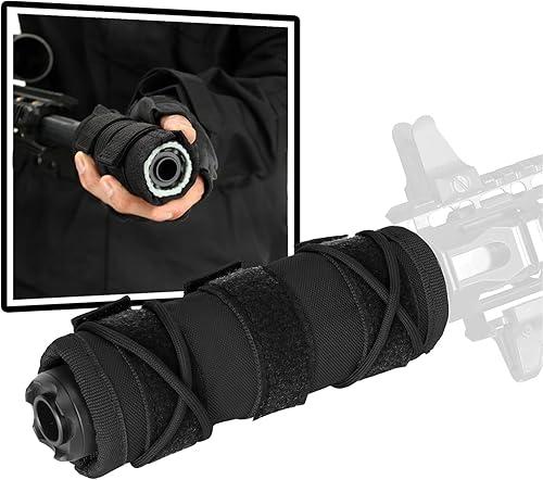 4/5/6/7/9 Inch Tactical Suppressor Cover - Upgrade Burnproof Microfiber & Silicon Lining Heat Shield Sleeve for Hunting Shooting WarGame Airsoft Gear