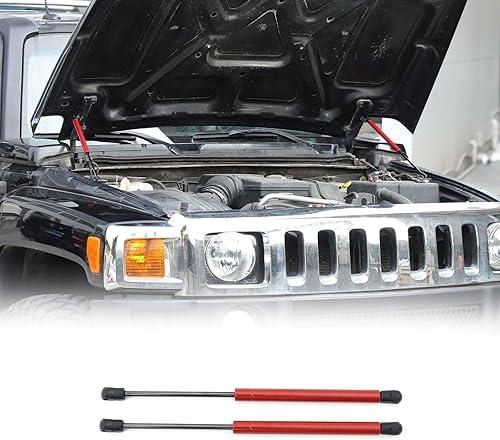 Front Hood Lift Supports Gas Springs Shocks Struts for 2006-2010 Hummer H3,Replacement Hood Gas Spring Charged Struts Shocks Dampers (Red)