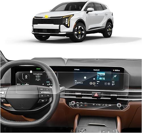 SKTU Upgrade 4Pcs for 2026 Kia Sportage Screen Protector for 2026+ Kia Sportage (LX/EX/X-Line/SX/SX Prestige/X-Pro Prestige) Navigation & Air Conditioning Touchscreen Kia Sportage 2026 Accessories [Ultra Clear, Anti-Scratch&Glare]