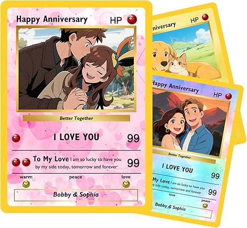 Custom Poke Card with Photo, Name & Text - Personalized Poke Portrait Card - Birthday Anniversaries Wedding Gifts Style1