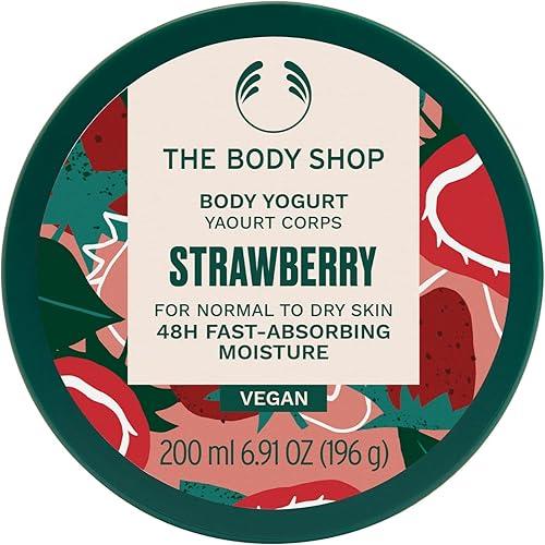 The Body Shop Strawberry Body Yogurt – Instantly Absorbing Hydration – For Normal to Dry Skin – Vegan – 6.91 oz