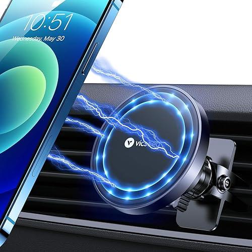 VICSEED for MagSafe Car Mount [Upgraded Strongest Magnet Power] Magnetic Phone Holder for Car Vent 360 Adjustable Magnetic Car Phone Holder Mount for iPhone 17 Pro Max 16 15 14 13 12 Plus Mini