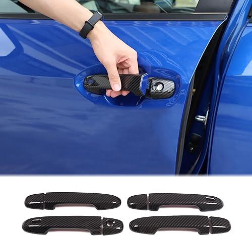 Aunginsy Car Exterior Door Handle Trim Covers Compatible with Subaru WRX 2022-2025/Subaru Crosstrek 2023-2025 Car Outside Front Rear Door Handle Cover Protector Shell ABS Accessories, with Smart Hole