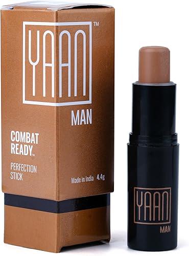 YAAN MAN Foundation/Perfection Stick Dark Colour Cover Spots, Scars and Under Eye Bags No Synthetic Fragrance, Paraben Free Contain Castor Oil, Shea Butter, Sunflower Wax 3.1 Oz