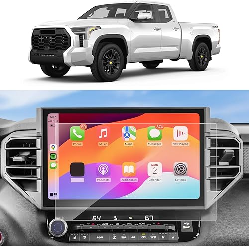 SKTU 2023 2024 2025 2026 Tundra Accessories Screen Protector for 2022-2026 Toyota Tundra / 2023-2026 Toyota Sequoia 14In Navigation Toyota Sequoia 2025 2026 Accessories [Ultra Clear Anti-Scratch&Glare]