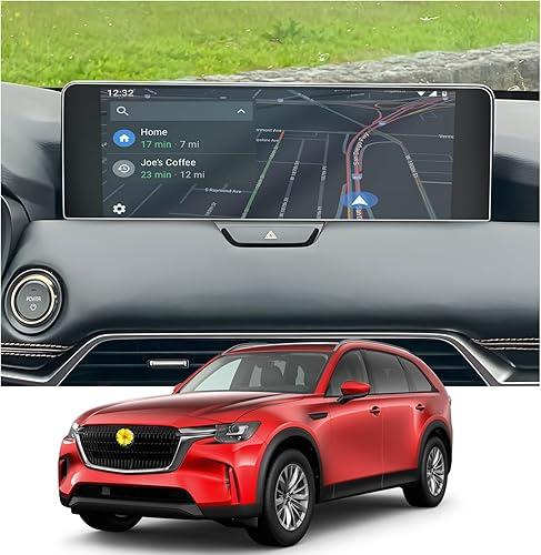 CDEFG 2 Pack for 2024 2025 2026 Mazda CX-90 (Hybrid) Screen Protector for 2025 2026 Mazda CX-70(Hybrid) Accessories 12.3-Inch Center Display Screen Protector(w/o Button Hole)
