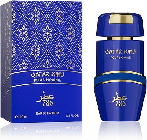 Jo Milano Qatar King Eau De Parfum Spray | 3.4 oz (100ml) | Oud, Vanilla, Fresh Spicy, Amber, Floral Scent | Long Lasting Fragrance for Men