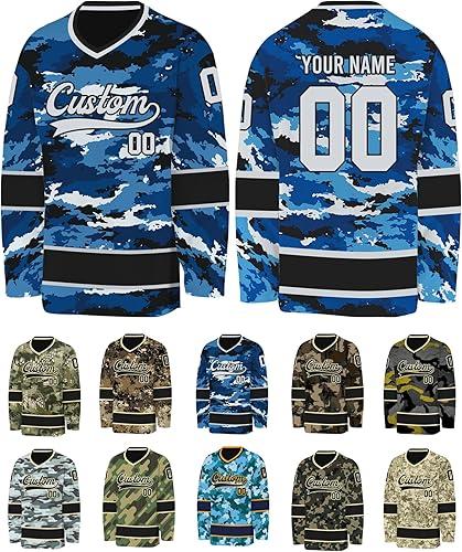 Custom Hockey Jersey Personalized Logo Name Number Hockey Shirts Retro Jerseys Gift for Beer League Team Men Women,S-3XL
