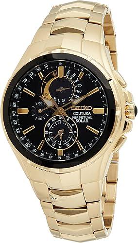 Coutura Men's Solar Perpetual Calendar Alarm Chronograph Watch