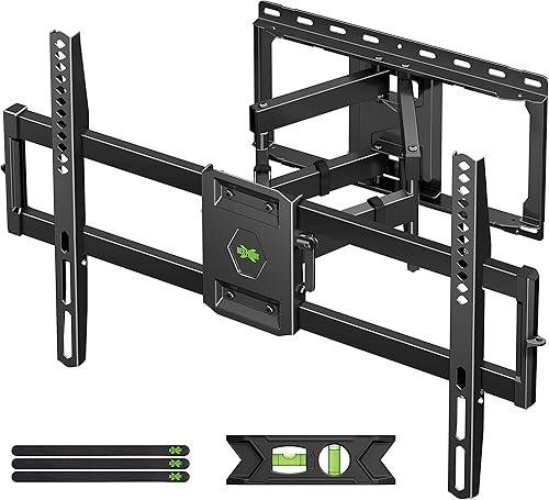 USX Mount Full Motion TV Wall Mount for Most 42-90 inch Flat Screen/LED/4K, TV Mount Bracket Dual Swivel Articulating Tilt 6 Arms, Max 16" Wood Studs, VESA 600x400mm, Holds up to 132lbs