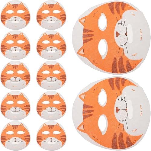 50pcs Cat Facial Mask Sheets Animal Pattern Spa Face Masks Pack for Women DIY Skin Care and Beauty Treatment