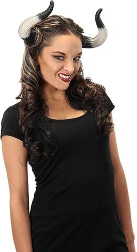 Realistic Bull Horns Costume Accessory with Adjustable Clear Band – Perfect for Devil, Demon, Animal & Fantasy Costumes