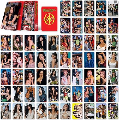 KATSEYE 32PCS Stickers + 60PCS LOMO Cards Novel Idol Album Cards Set Mini Merch Photocards Set Gift for Fans Girls (B01)