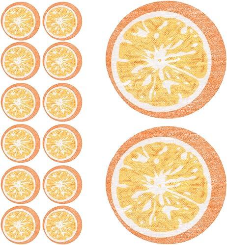 DOITOOL Hydrating Orange Patterned Facial Sheet Masks 50pcs Compressed Paper Face Sheets for Teens Spa Skincare and Moisturizing Face Pads