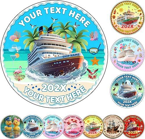 Personalized Cruise Door Magnets - Custom Anniversary Cruise Door Magnetic Decorations, Alaska/Birthday/Mexico/Wedding/Anniversary, Family Vacation Souvenir， Waterproof & Reusable