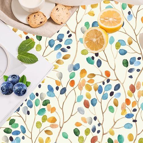 HAOKHOME Shelf Liner and Cabinet Liner Dots, Self-Adhesive Drawer Liners, Peel and Stick Contact Paper for Kitchen Cabinets and Cupboard, Non Slip Bathroom Drawers, Cream Colorful 17.3" W x 78" L
