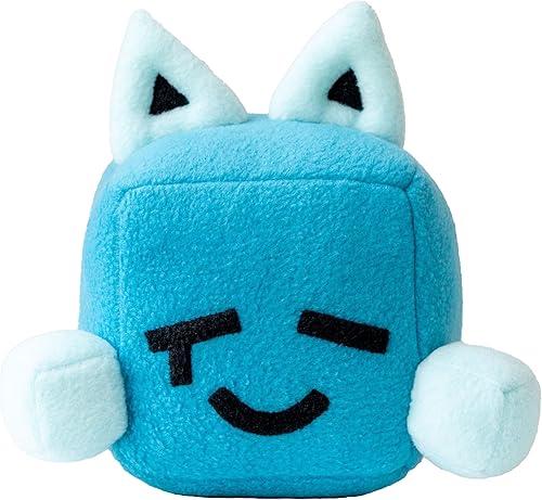 Big Blue Cube Plush Toy – Inspired by Just Shapes & Beats – 7.8” Soft Square Tear Plushie – Handmade – Custom Made to Order Gift (with a Tear)