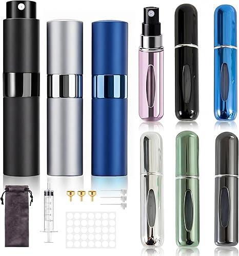 8Ml Atomizer Perfume Travel Size Spray Bottle Empty Refillable (3 Pcs) 5Ml Mini Portable Cologne Dispenser Refill (6 Pcs) Small Fragrance Accessories Set For Men And Women