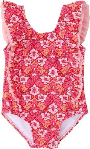 RuffleButts® Baby/Toddler Girls Ruffle Strap One Piece Swimsuit w/UPF 50+ Sun Protection