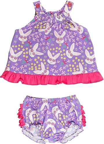 RuffleButts Baby/Toddler Girls Swing Top & Bloomer Coordinated Set