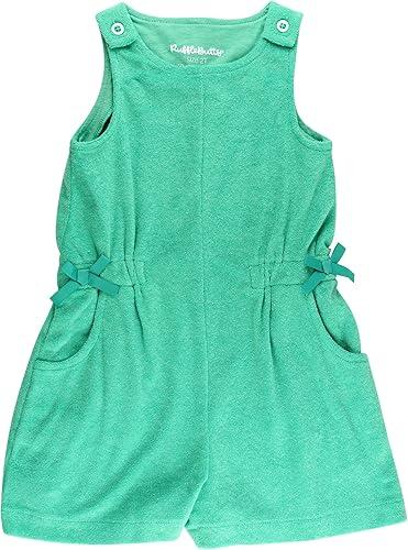 RuffleButts Girls Terry Cover-Up Romper