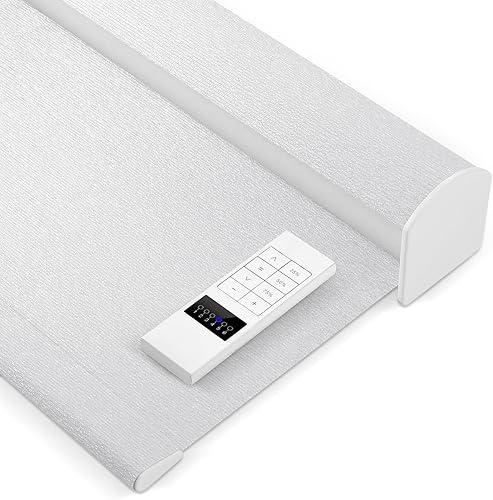 Zshine Motorized Blackout Window Blinds Customize Width (23-95 Inches) Remote Control Wireless and Rechargeable Roller Shades Blinds for Windows, Home, Office, Hotel, Club, Restaurant(82141E)