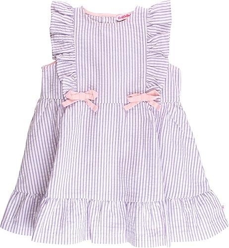 RuffleButts Baby/Toddler Girls Sleeveless Pinafore Bow Dress
