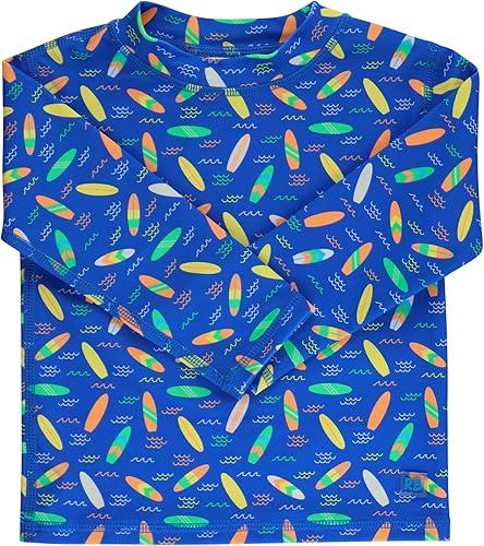RUGGEDBUTTS® Baby/Toddler Boys Long Sleeve Rash Guard Swim Shirt w/UPF 50+