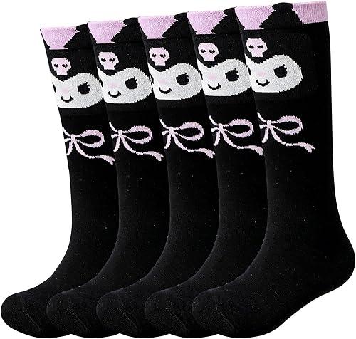 Roffatide Anime Knee High Socks for Girls, Compression Sock, Over Knee Stockings Cotton Long Socks Christmas Birthday Gifts