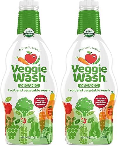 Veggie Wash Organic Fruit and Vegetable Wash Refill, Certified Organic, Ideal for Cleaning Produce, 32 Fluid Ounce, Pack of 2